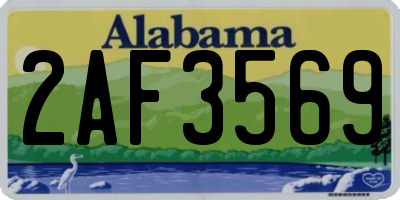 AL license plate 2AF3569