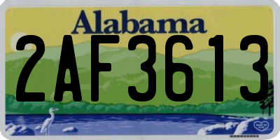 AL license plate 2AF3613