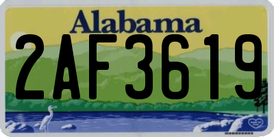 AL license plate 2AF3619