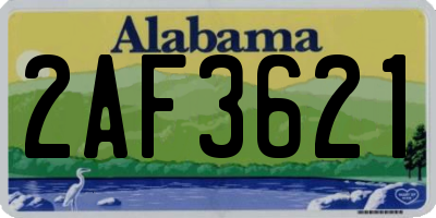 AL license plate 2AF3621