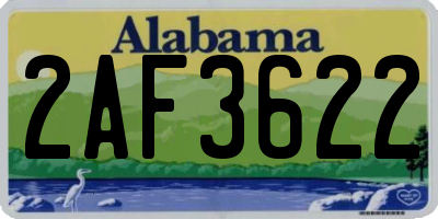 AL license plate 2AF3622