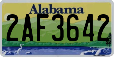 AL license plate 2AF3642