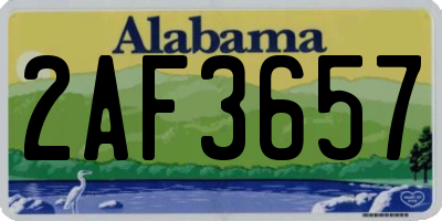 AL license plate 2AF3657
