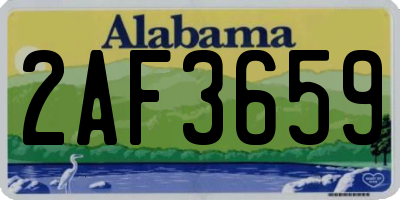 AL license plate 2AF3659