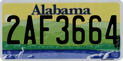 AL license plate 2AF3664