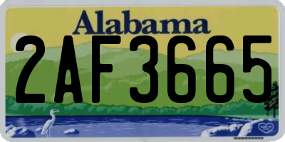 AL license plate 2AF3665