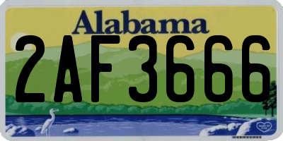 AL license plate 2AF3666