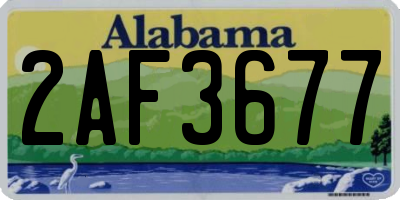 AL license plate 2AF3677