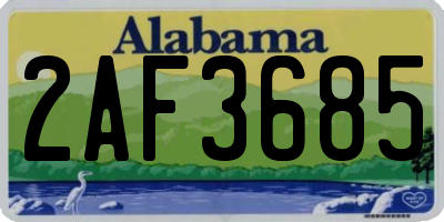 AL license plate 2AF3685