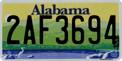 AL license plate 2AF3694