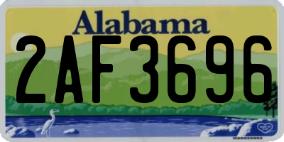 AL license plate 2AF3696