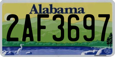 AL license plate 2AF3697
