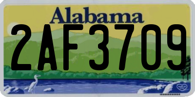 AL license plate 2AF3709