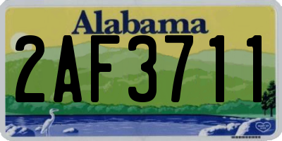 AL license plate 2AF3711