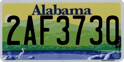 AL license plate 2AF3730