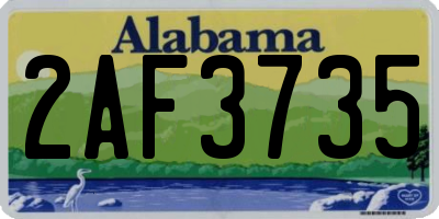 AL license plate 2AF3735