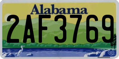 AL license plate 2AF3769