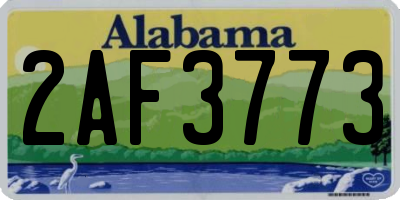 AL license plate 2AF3773
