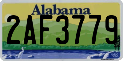 AL license plate 2AF3779