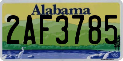 AL license plate 2AF3785