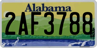 AL license plate 2AF3788