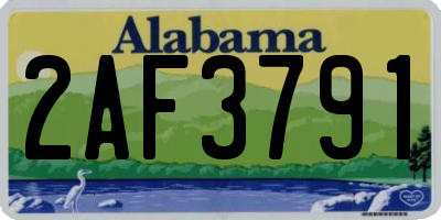 AL license plate 2AF3791
