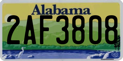 AL license plate 2AF3808