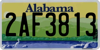AL license plate 2AF3813