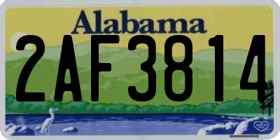 AL license plate 2AF3814