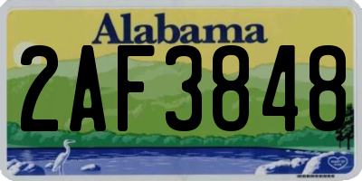 AL license plate 2AF3848