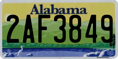 AL license plate 2AF3849