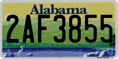 AL license plate 2AF3855