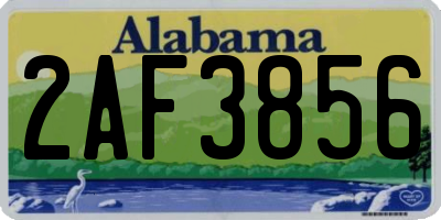 AL license plate 2AF3856