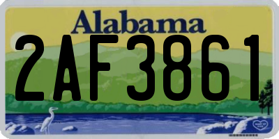 AL license plate 2AF3861