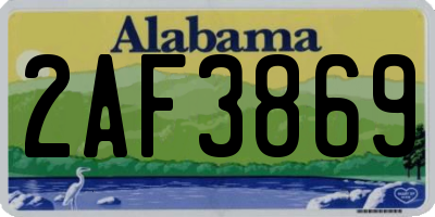 AL license plate 2AF3869