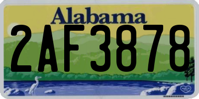 AL license plate 2AF3878