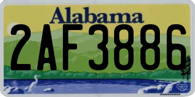 AL license plate 2AF3886