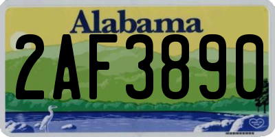 AL license plate 2AF3890