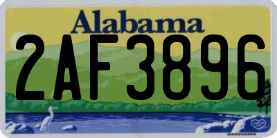 AL license plate 2AF3896