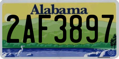 AL license plate 2AF3897