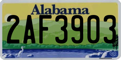 AL license plate 2AF3903