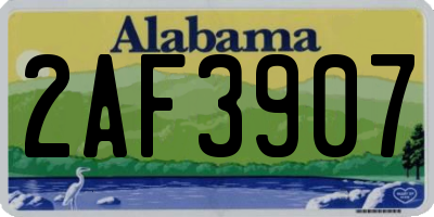 AL license plate 2AF3907
