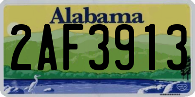 AL license plate 2AF3913