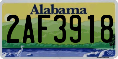 AL license plate 2AF3918