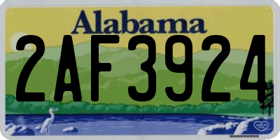 AL license plate 2AF3924