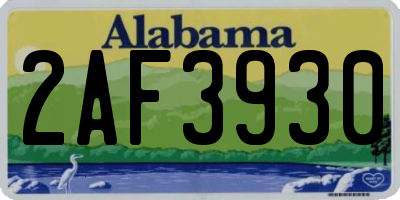 AL license plate 2AF3930