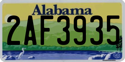AL license plate 2AF3935