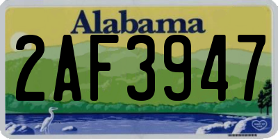 AL license plate 2AF3947