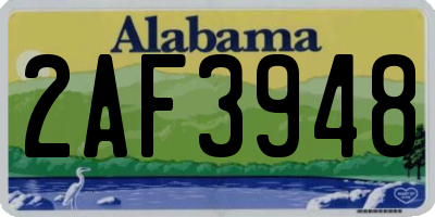 AL license plate 2AF3948