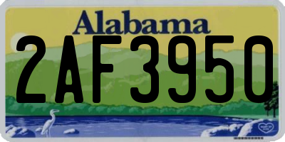 AL license plate 2AF3950